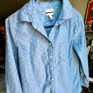 J. Crew Blue Polka Dot Button Down Shirt | Boys size 6